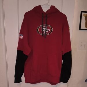 Nike | Men's Red and Black Hoodie with Emblem